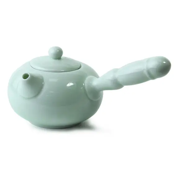 Чайник керамический Карп с лепестком лотоса (с японской ручкой) оптом в BestTea, фото 