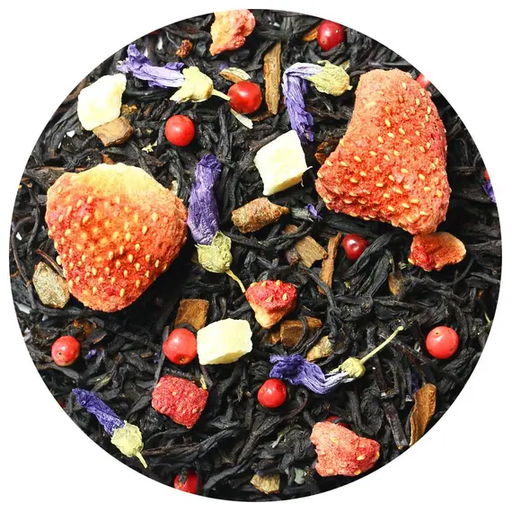 Чай черный Клубника с корицей Премиум в чайном магазине BestTea, фото 
