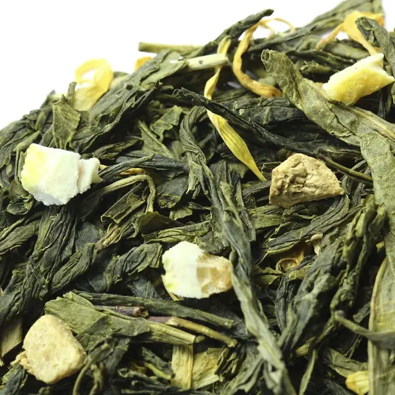 Чай зеленый Лимон с имбирем, ароматизированный оптом в BestTea, фото , изображение 3