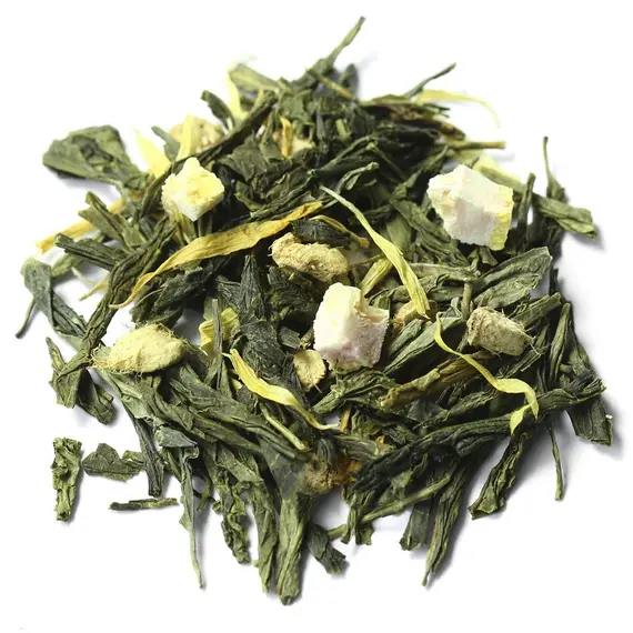 Чай зеленый Лимон с имбирем, ароматизированный оптом в BestTea, фото , изображение 9