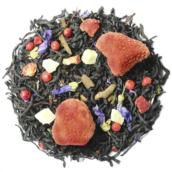 Чай черный Клубника с корицей Премиум в чайном магазине BestTea, фото , изображение 5