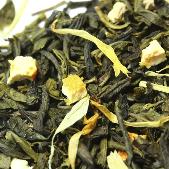 Чай зеленый с имбирем и медом, ароматизированный в чайном магазине BestTea, фото , изображение 6
