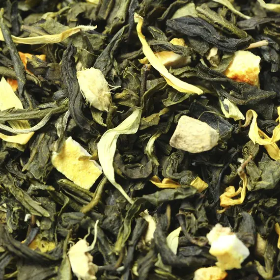 Чай зеленый с имбирем и медом, ароматизированный в чайном магазине BestTea, фото , изображение 7