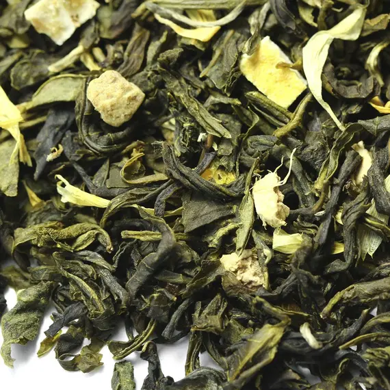Чай зеленый с имбирем и медом, ароматизированный в чайном магазине BestTea, фото , изображение 8
