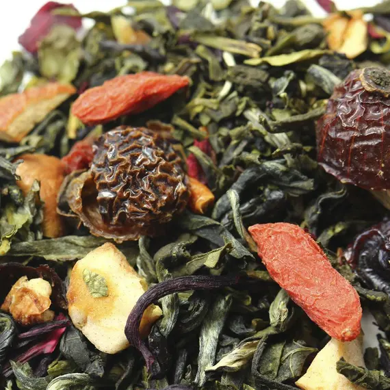 Чай зеленый Оптимист (Годжи), ароматизированный в чайном магазине BestTea, фото , изображение 3
