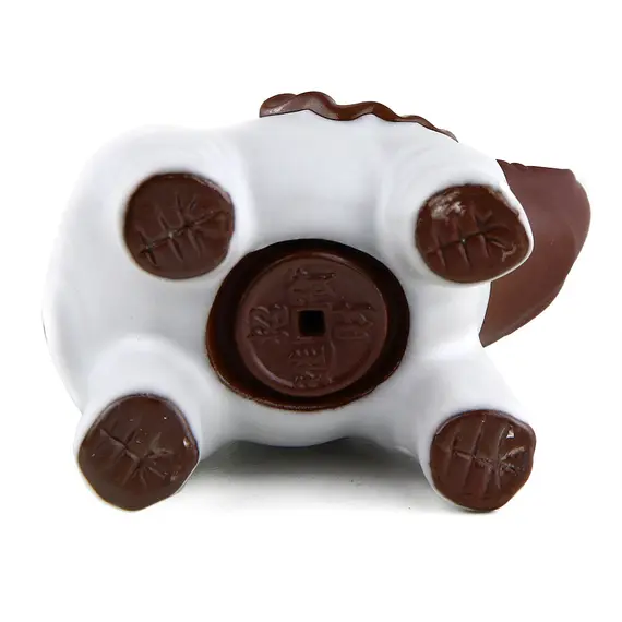Чайная игрушка из глины Слон денежный белая оптом в BestTea, фото , изображение 2