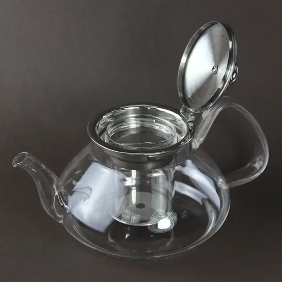 Чайник стеклянный Лаванда с метал. крышкой 650 мл оптом в BestTea, фото , изображение 3