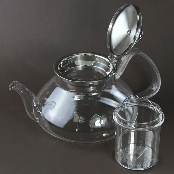 Чайник стеклянный Лаванда с метал. крышкой 650 мл оптом в BestTea, фото , изображение 4
