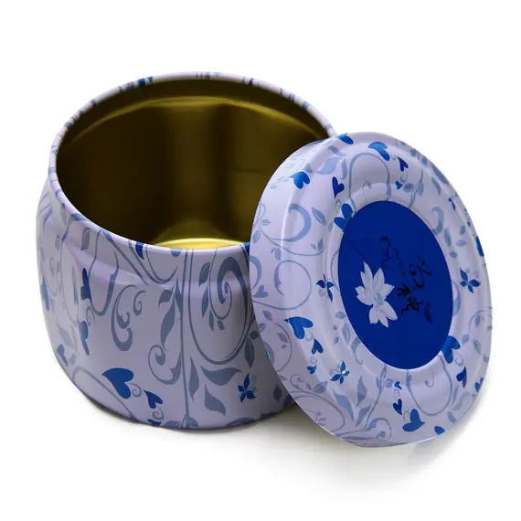 Банка голубая (жесть) 50 гр 8*6 см оптом в BestTea, фото , изображение 3