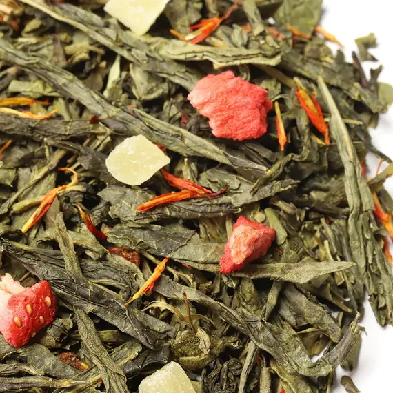 Чай зеленый Клубника - Колада, ароматизированный оптом в BestTea, фото , изображение 4