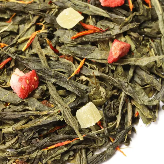 Чай зеленый Клубника - Колада, ароматизированный оптом в BestTea, фото , изображение 5