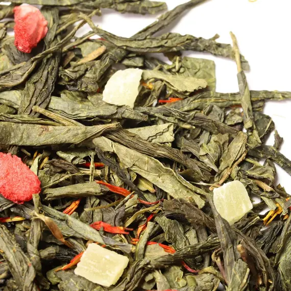 Чай зеленый Клубника - Колада, ароматизированный оптом в BestTea, фото , изображение 8