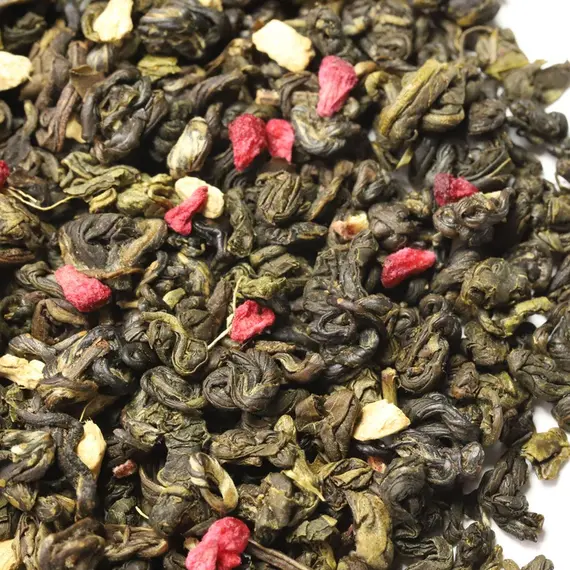 Чай зеленый Малина со сливками и имбирём, ароматизированный оптом в BestTea, фото , изображение 4