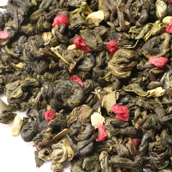 Чай зеленый Малина со сливками и имбирём, ароматизированный оптом в BestTea, фото , изображение 5