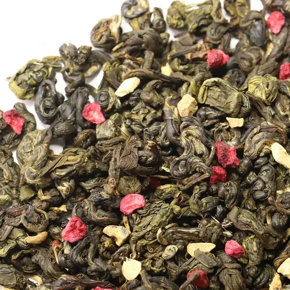 Чай зеленый Малина со сливками и имбирём, ароматизированный оптом в BestTea, фото , изображение 7