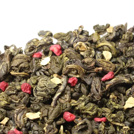 Чай зеленый Малина со сливками и имбирём, ароматизированный оптом в BestTea, фото , изображение 8