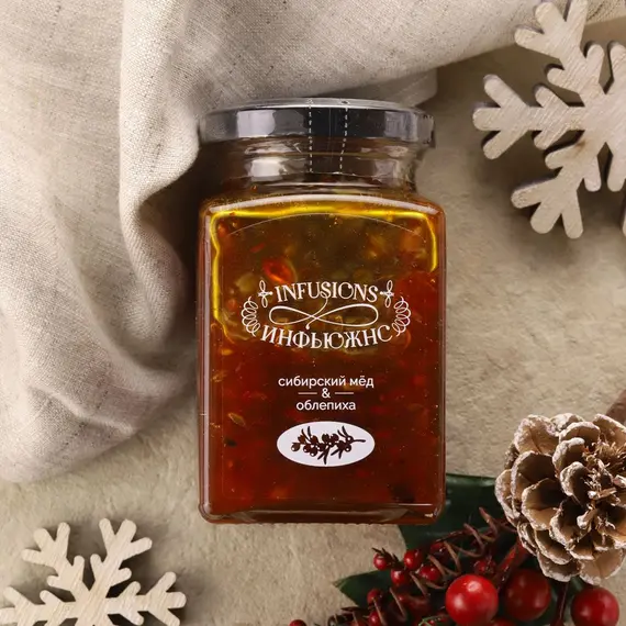 Десерт медовый Сибирский мед & облепиха 300г оптом в BestTea, фото , изображение 2