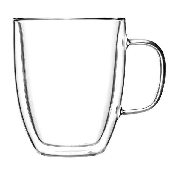 Кружка необжигающая стеклянная 250 мл, 2 шт оптом в BestTea, фото 