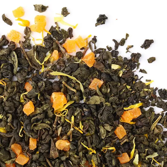 Чай зеленый Манго со сливками, ароматизированный в чайном магазине BestTea, фото , изображение 8