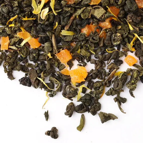 Чай зеленый Манго со сливками, ароматизированный в чайном магазине BestTea, фото , изображение 7