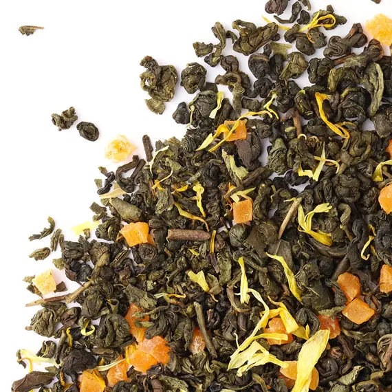 Чай зеленый Манго со сливками, ароматизированный в чайном магазине BestTea, фото , изображение 6