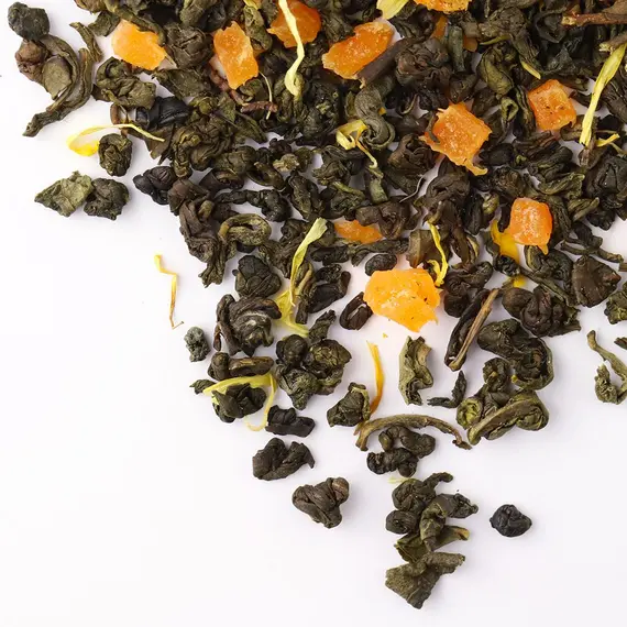 Чай зеленый Манго со сливками, ароматизированный в чайном магазине BestTea, фото , изображение 5