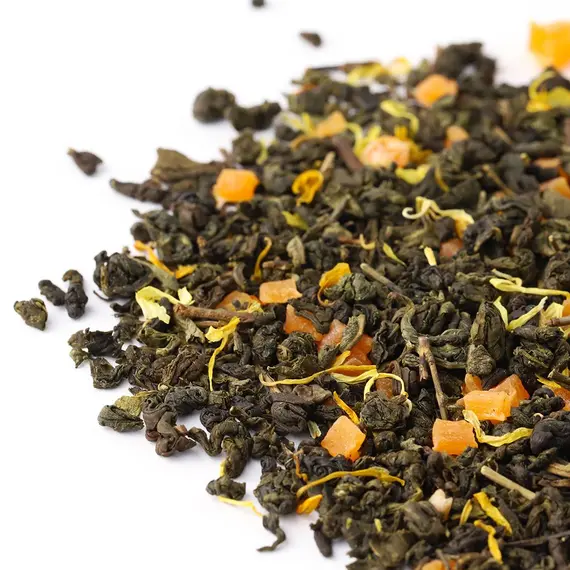 Чай зеленый Манго со сливками, ароматизированный в чайном магазине BestTea, фото , изображение 3