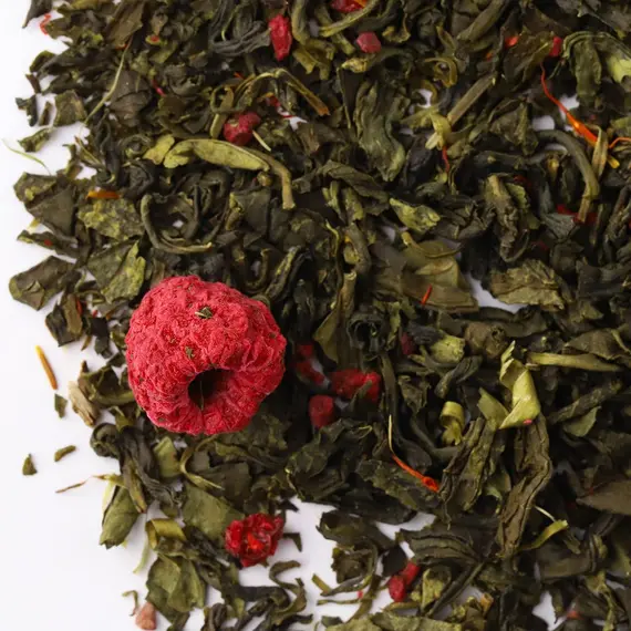 Чай зеленый Малиновый Рай, ароматизированный в чайном магазине BestTea, фото , изображение 4