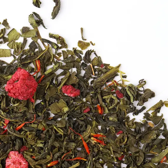 Чай зеленый Малиновый Рай, ароматизированный в чайном магазине BestTea, фото , изображение 7