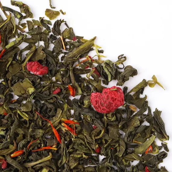 Чай зеленый Малиновый Рай, ароматизированный в чайном магазине BestTea, фото , изображение 6
