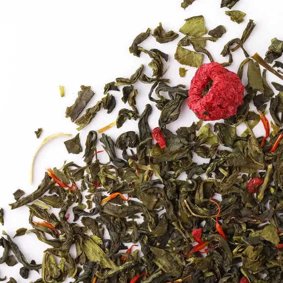 Чай зеленый Малиновый Рай, ароматизированный в чайном магазине BestTea, фото , изображение 5