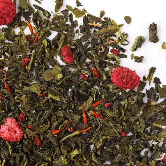 Чай зеленый Малиновый Рай, ароматизированный в чайном магазине BestTea, фото , изображение 3