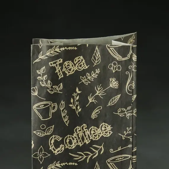 Пакет для чая двухслойный Coffe&Tea Черный, 100 г, 205*70*40 мм, Цвет: Черный оптом в BestTea, фото , изображение 4