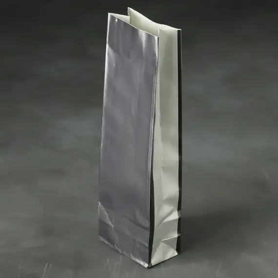 Пакет для чая трехслойный, черный/серебро матовый, 50 г, 170*50*30 мм, Цвет: Черный оптом в BestTea, фото , изображение 2