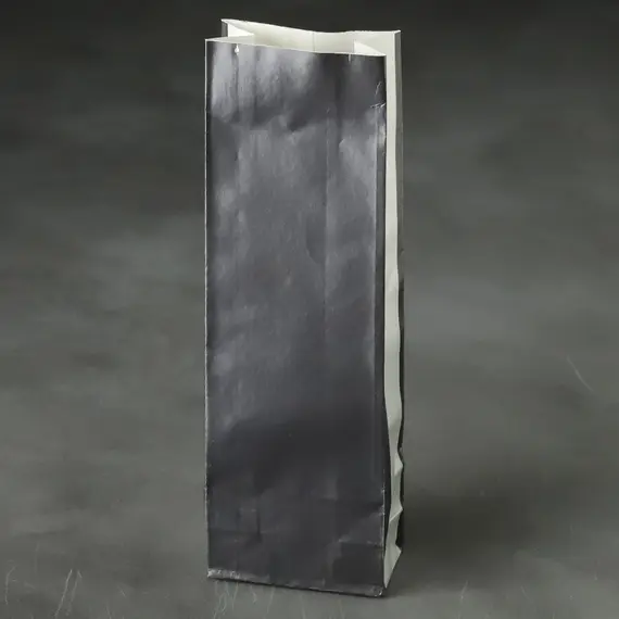 Пакет для чая трехслойный, черный/серебро матовый, 50 г, 170*50*30 мм, Цвет: Черный оптом в BestTea, фото , изображение 3