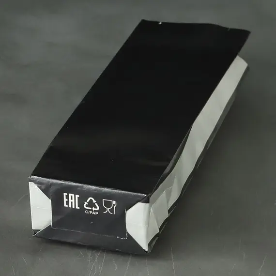 Пакет для чая трехслойный, черный/серебро матовый, 50 г, 170*50*30 мм, Цвет: Черный оптом в BestTea, фото , изображение 6