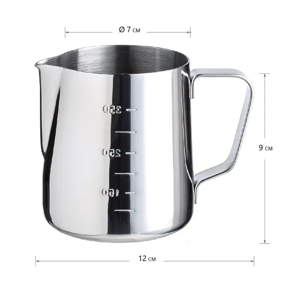 Питчер (Молочник) из нержавеющей стали 350 мл в чайном магазине BestTea, фото , изображение 6