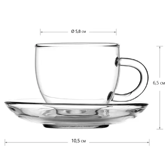 Чайная пара из стекла, 100 мл, Объем мл: 100 оптом в BestTea, фото , изображение 2
