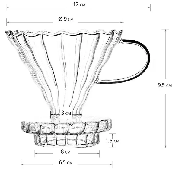 Воронка стеклянная (пуровер) оптом в BestTea, фото , изображение 2