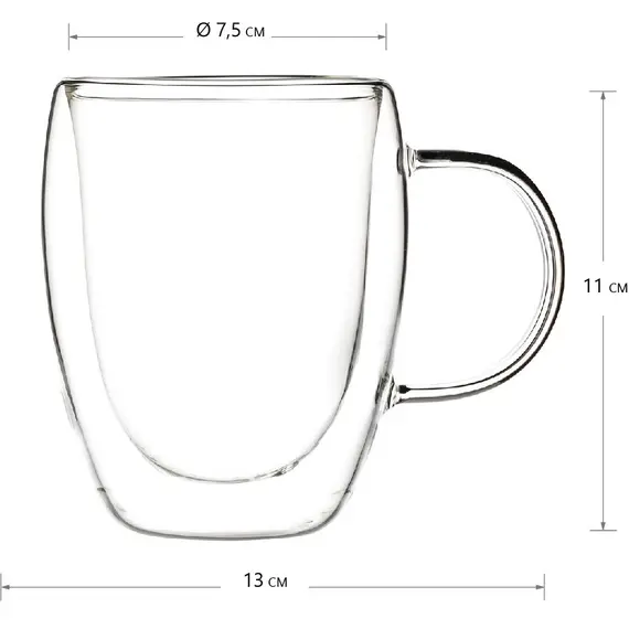 Кружка необжигающая стеклянная 300 мл, Объем мл: 300 оптом в BestTea, фото , изображение 3