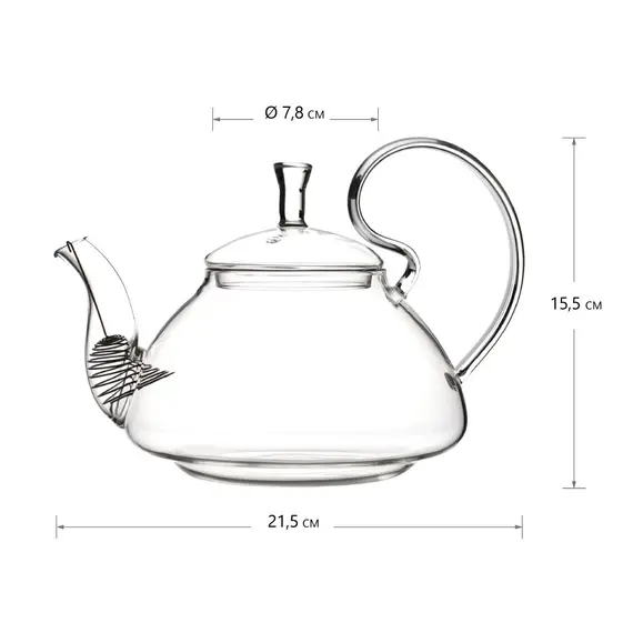 Чайник стеклянный Ландыш 1200 мл, Объем мл: 1200 оптом в BestTea, фото , изображение 8