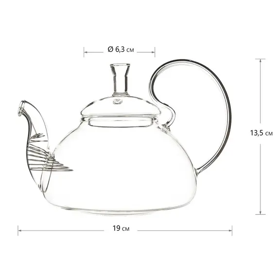 Чайник стеклянный Ландыш 750 мл, Объем мл: 750 оптом в BestTea, фото , изображение 5