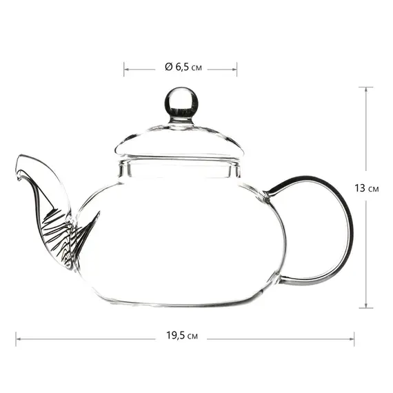 Чайник стеклянный Тюльпан 650 мл, Объем мл: 650 оптом в BestTea, фото , изображение 4