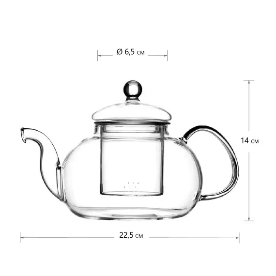 Чайник стеклянный Шафран 1000 мл, Объем мл: 1000 оптом в BestTea, фото , изображение 4