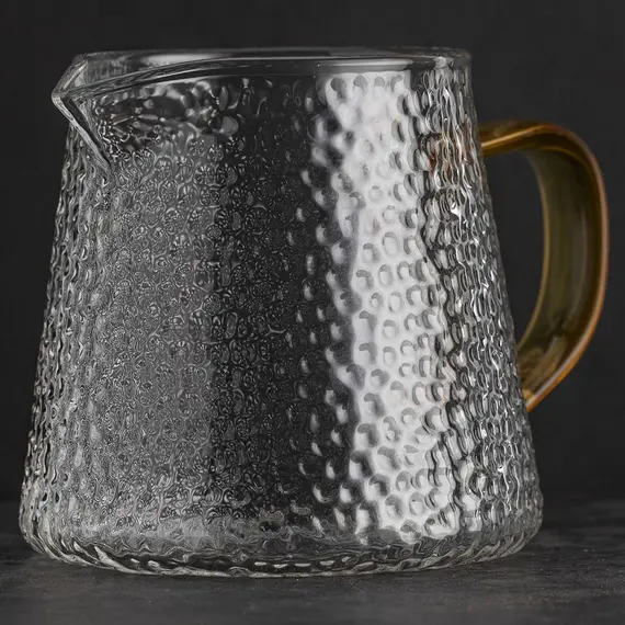 Чахай (Молочник) стеклянный с желтой ручкой 300 мл оптом в BestTea, фото , изображение 3