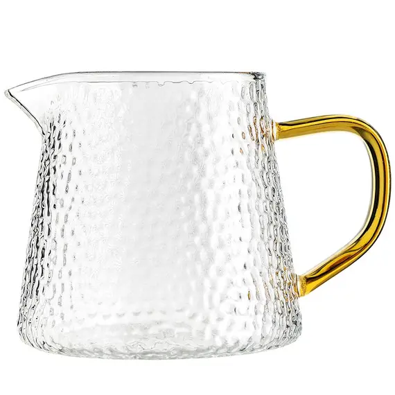 Чахай (Молочник) стеклянный с желтой ручкой 300 мл оптом в BestTea, фото 