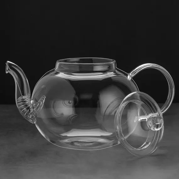 Чайник стеклянный круглый Тюльпан, 1200 мл, Объем мл: 1200 оптом в BestTea, фото , изображение 4