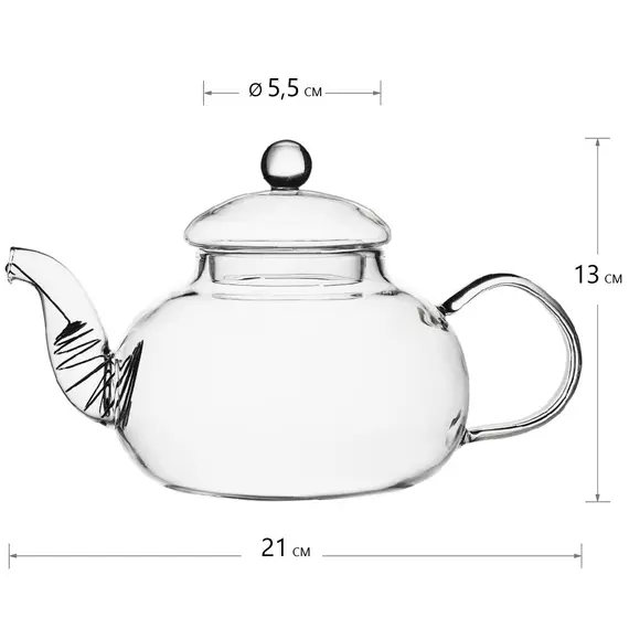 Чайник стеклянный Тюльпан, 800 мл, Объем мл: 800 оптом в BestTea, фото , изображение 3