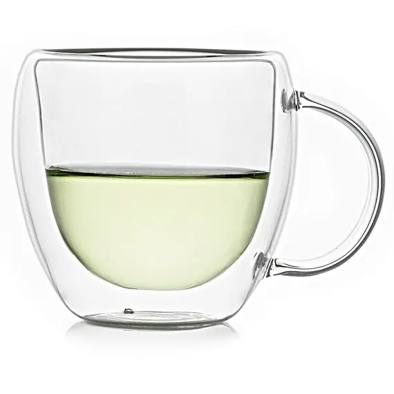 Кружка необжигающая стеклянная 150 мл, с двойными стенками оптом в BestTea, фото 