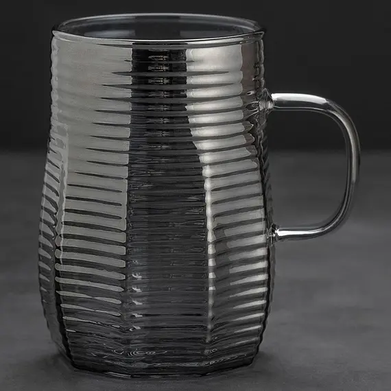 Кружка стеклянная Голокрон, цвет графит, 350 мл оптом в BestTea, фото , изображение 3